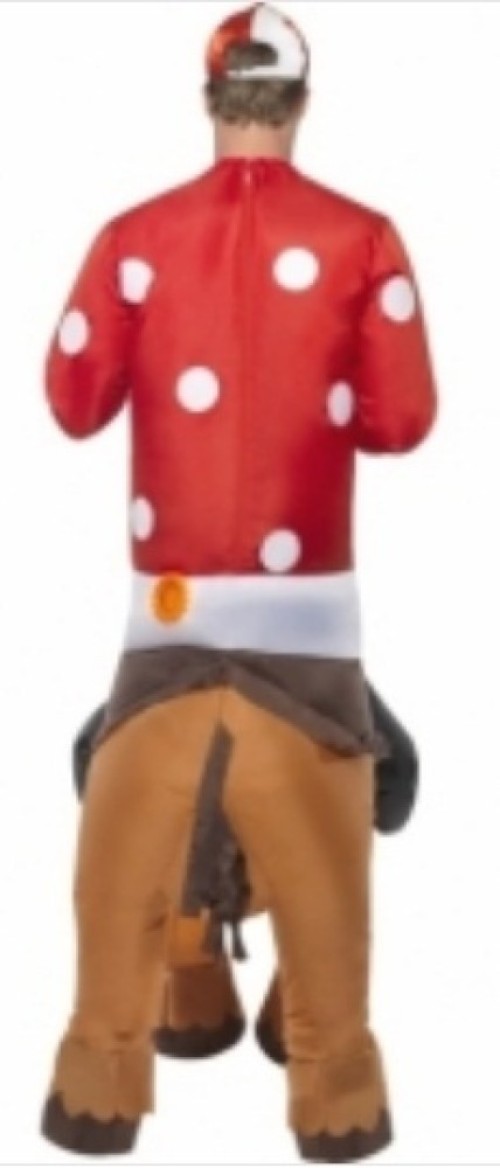 Mascottepak Opblaasbaar kostuum - Jockey met paard